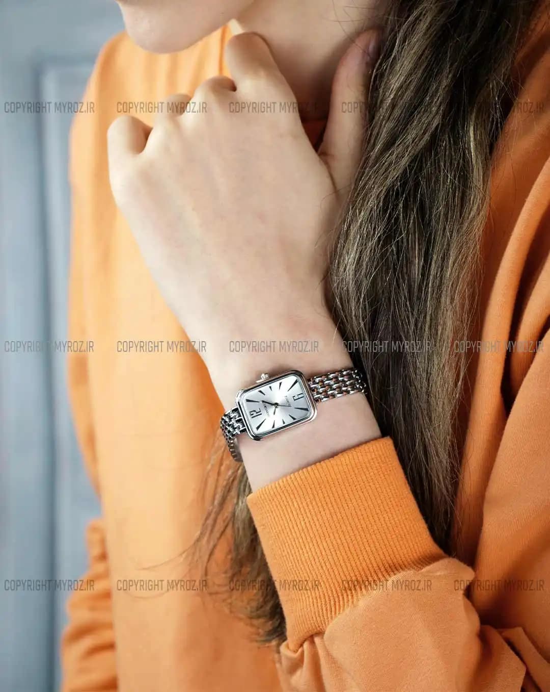 ساعت مچی زنانه هانگری HONGRUI مدل صفحه مستطیل کد 2476 — تصویر ۳