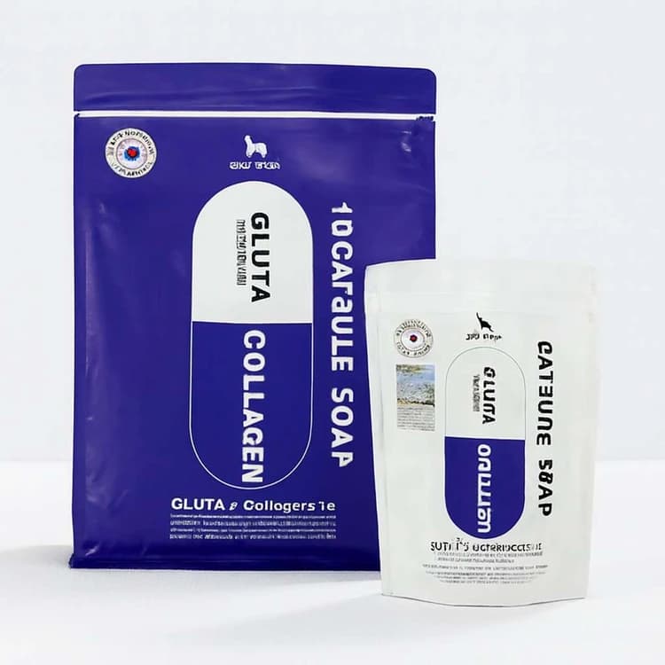 صابون کپسولی کره ای گلوتاتیون مدل collagen کلاژن