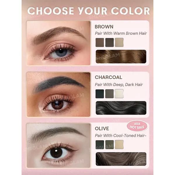 پالت سایه ابرو ۳ رنگ Puff Brow شیگلم — تصویر ۸