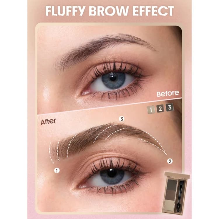 پالت سایه ابرو ۳ رنگ Puff Brow شیگلم — تصویر ۶