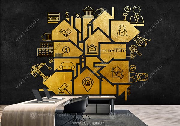 کاغذ دیواری سه بعدی مشاور املاک WA-2967