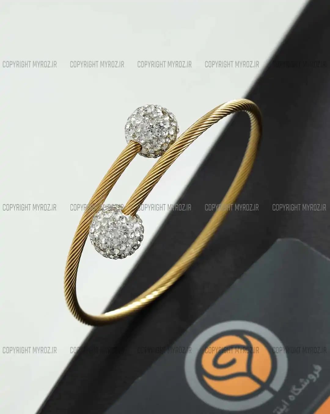 دستبند استیل زنانه کارتیر CARTIER مدل النگویی کد 2402 — تصویر ۴