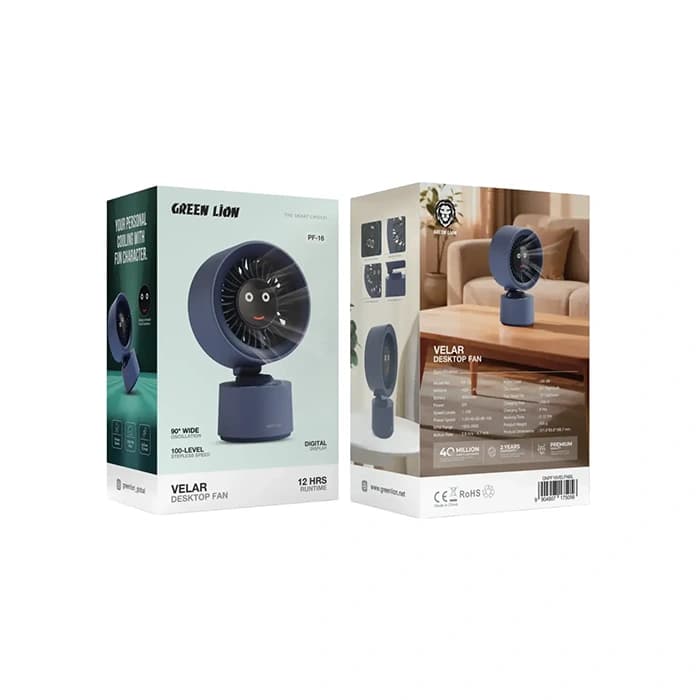 پنکه رومیزی شارژی گرین لاین Green Lion Velar GNPF16VELFNWH — تصویر ۳