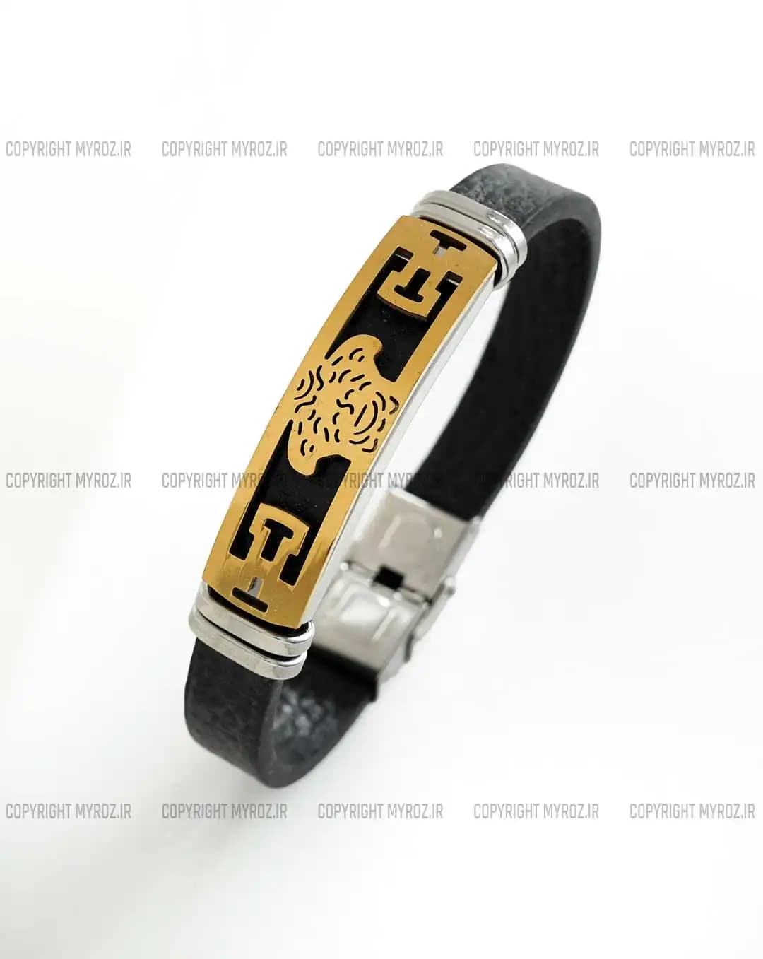 دستبند چرم مردانه ورساچه VERSACE کد 2368 — تصویر ۳