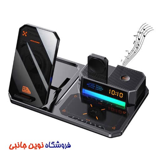 استند شارژر وایرلس گرین لاین مدل 6 در 1 چند کاره دارای اسپیکر ا Green Lion 6 in1 Multi functional Wireless Charger (تک/عمده) — تصویر ۵