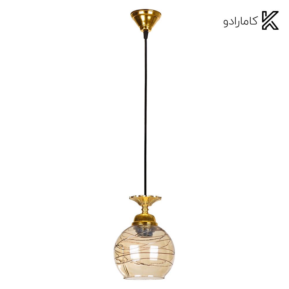 چراغ آویز فلزی چشمه نور مدل G587-1H-GL