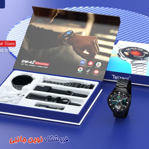 ساعت هوشمند Telzeal مدل DW-42 سیم کارت خور دوربین دار – 64 گیگ حافظه داخلی 4 گیگ رم و 3 بند ا Telzeal DW-42 64GB/4GB 4G Sim Support Dual Camera Smart Watch — تصویر ۵