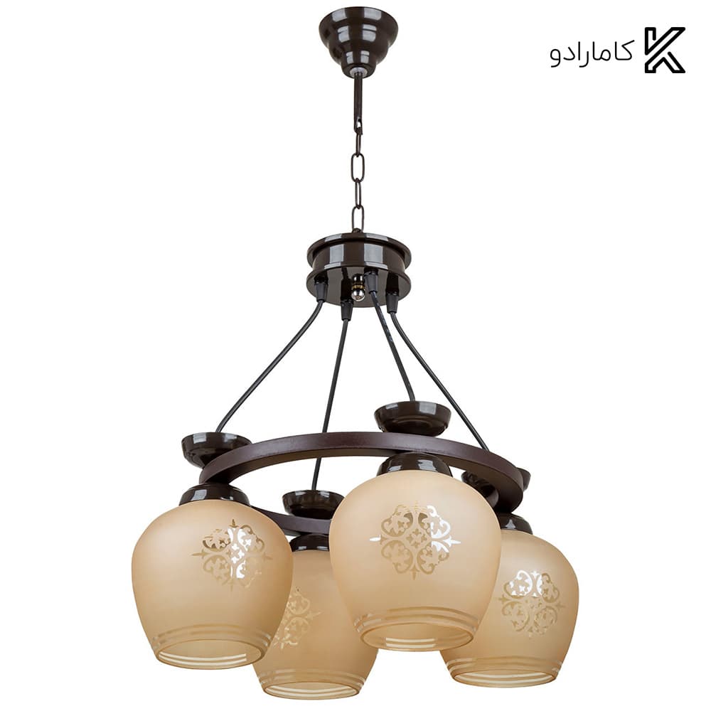 لوستر 4 شعله چشمه نور کد G561/4-BR
