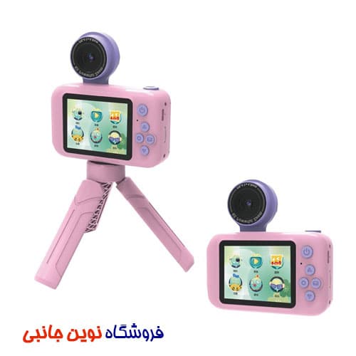 دوربین دیجیتالی کودکان پرودو مدل With Tripod Stand ا Porodo Lifestyle Kids Flip Digital Camera With Tripod Stand ( تک / عمده )
