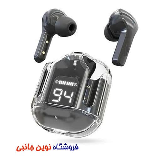ایرپاد شیشه ای هندزفری اولتراپاد بی سیم مدل UltraPods Max نمایشگر دیجیتال ا UltraPods Max Wireless Earbuds Handsfree (تک / عمده )