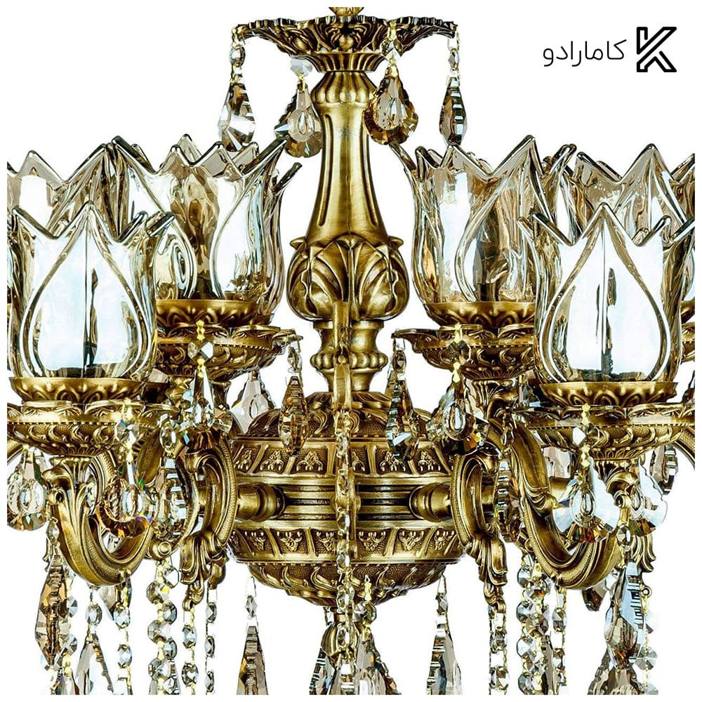 لوستر دایکاست آلومینیوم 12 شعله چشمه نور کد S3559/6 — تصویر ۳