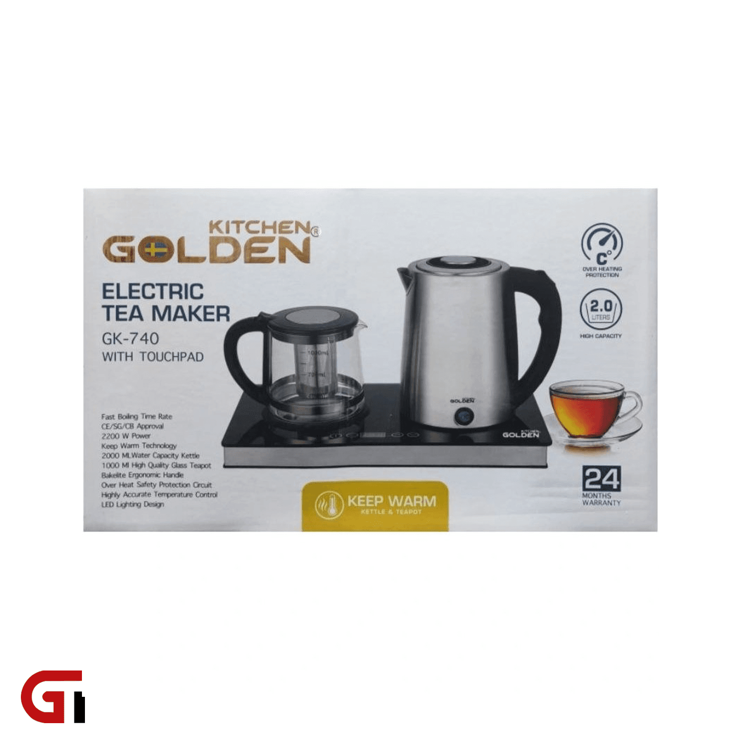 چای ساز گلدن کیچن مدل GK-740 — تصویر ۴