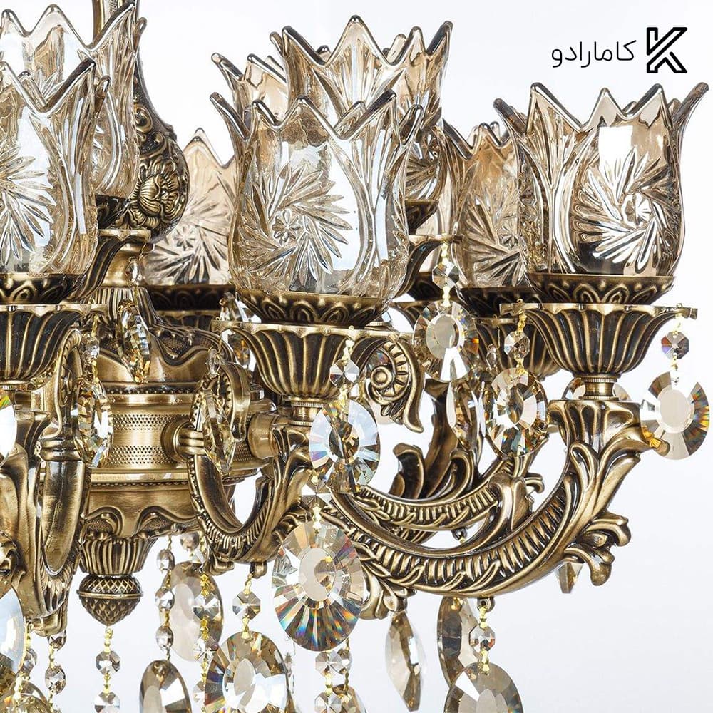 لوستر دایکاست آلومینیوم ۱۸ شعله چشمه نور کد M3410-6-12-A — تصویر ۴