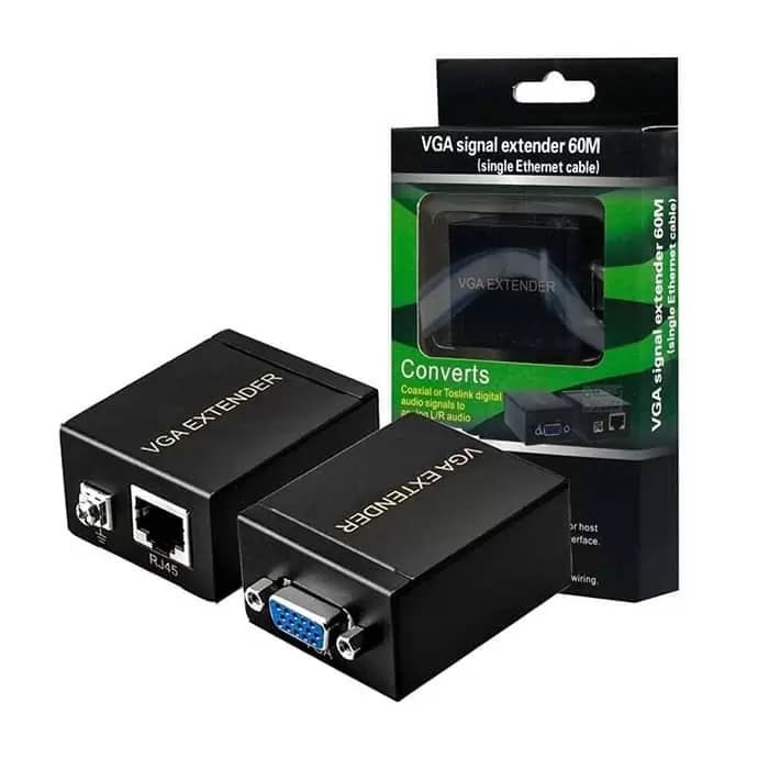 اکستندر وی جی ای ۶۰ متری تحت شبکه تک کابل ا VGA EXTENDER OVER LAN 60M SINGLE CABLE کد 5560 — تصویر ۲