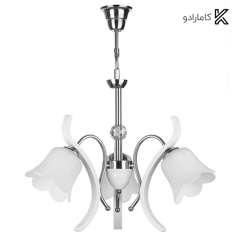 لوستر فلزی 3 شعله چشمه نور کد 888-3WT