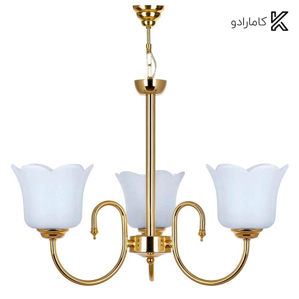 لوستر فلزی 3 شعله چشمه نور کد 809.3