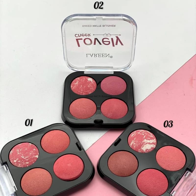 رژگونه ابرو بادی ۴ رنگ اورجینال LAREEN کد G103