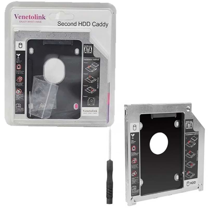 باکس هارد لپ تاپ 2.5 اینچ CADDY ونتولینک سایز 9.5 اینچ اسلیم