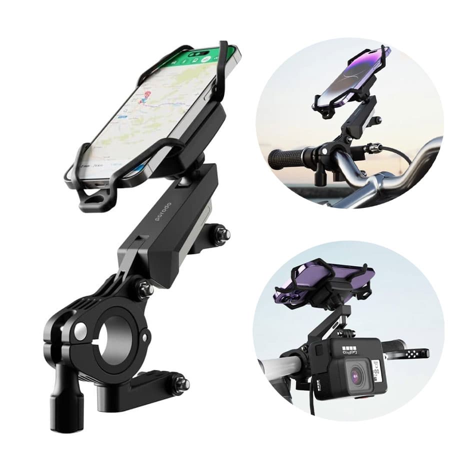 هولدر گوشی موبایل دوچرخه و موتور پرودو Porodo 360° Rotatable Bike Phone Mount PD-RBPMNT-BK