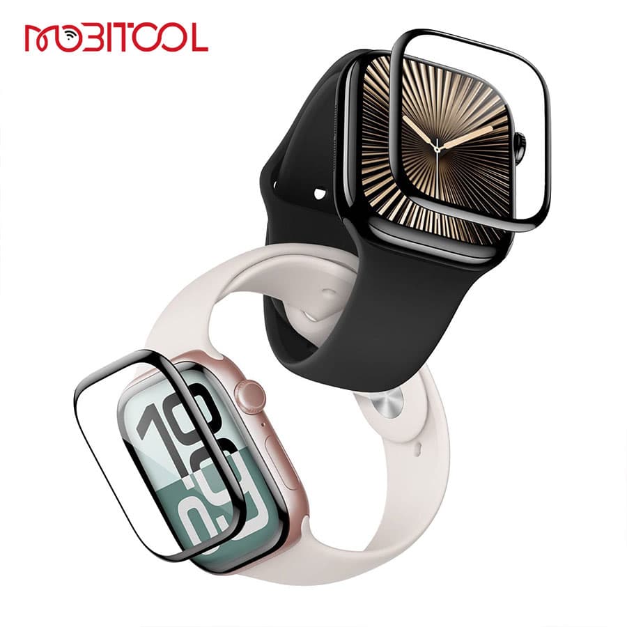 گلس آسان نصب اپل واچ سری 10 سایز 42 میلی متر گرین لاین Green Lion 3D UltraFlex iWatch Series 10 42mm — تصویر ۵
