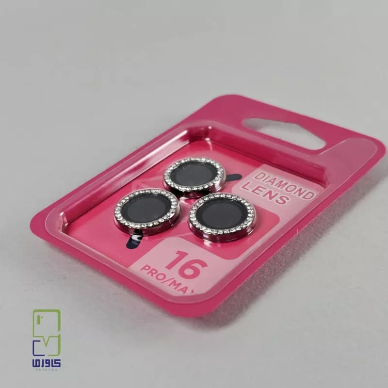 گلس محافظ لنز نگین‌دار آیفون 16 Pro Max | قالب نصب آسان و ضدخش — تصویر ۲