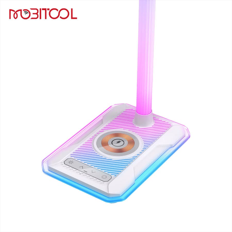 چراغ رومیزی و وایرلس شارژ گیمینگ پرودو Porodo Gaming E-Sports Desk Lamp with Charging Base PDX119 — تصویر ۴