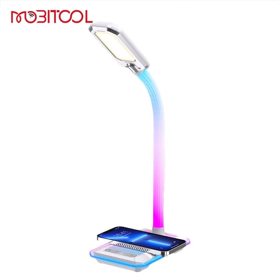 چراغ رومیزی و وایرلس شارژ گیمینگ پرودو Porodo Gaming E-Sports Desk Lamp with Charging Base PDX119 — تصویر ۳