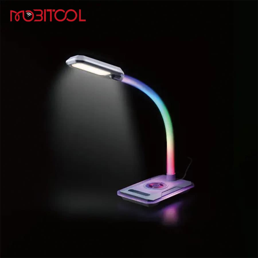 چراغ رومیزی و وایرلس شارژ گیمینگ پرودو Porodo Gaming E-Sports Desk Lamp with Charging Base PDX119 — تصویر ۵