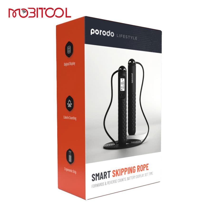 طناب ورزشی هوشمند پرودو Porodo Lifestyle Smart Skipping Rope PD-JMPROP-BK — تصویر ۵