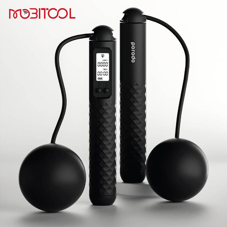 طناب ورزشی هوشمند پرودو Porodo Lifestyle Smart Skipping Rope PD-JMPROP-BK — تصویر ۳