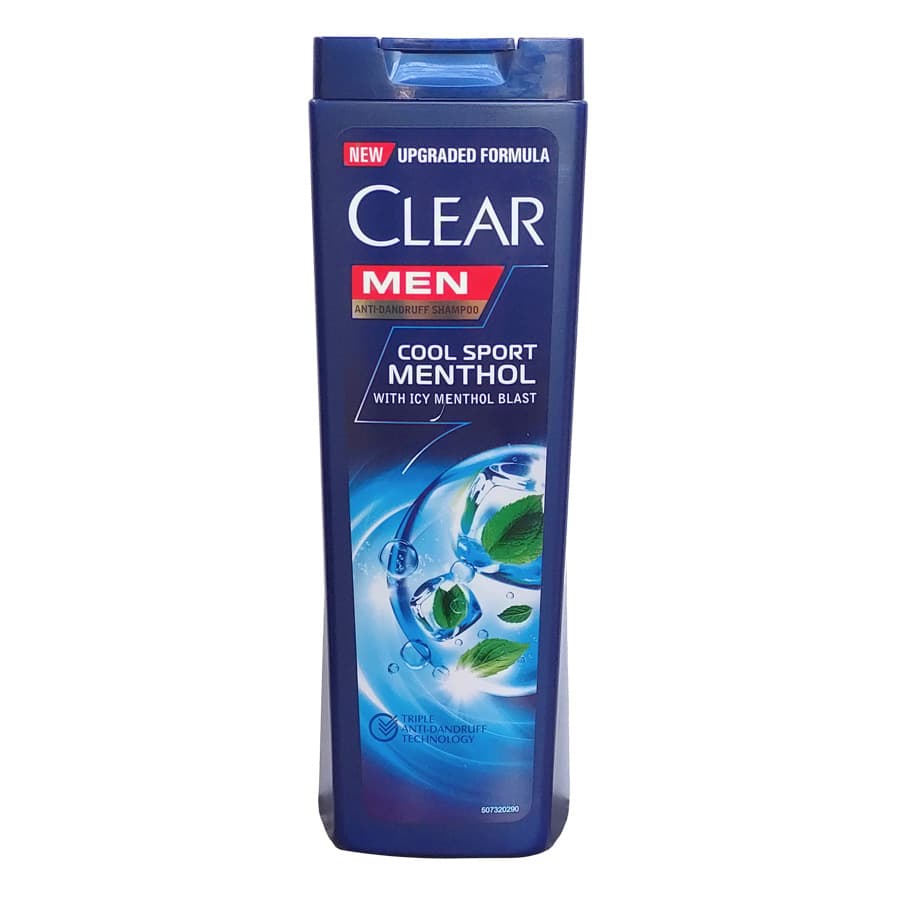 شامپو ضدشوره نعنایی مردانه کلیر cool sport menthol clear حجم ۴00 میل