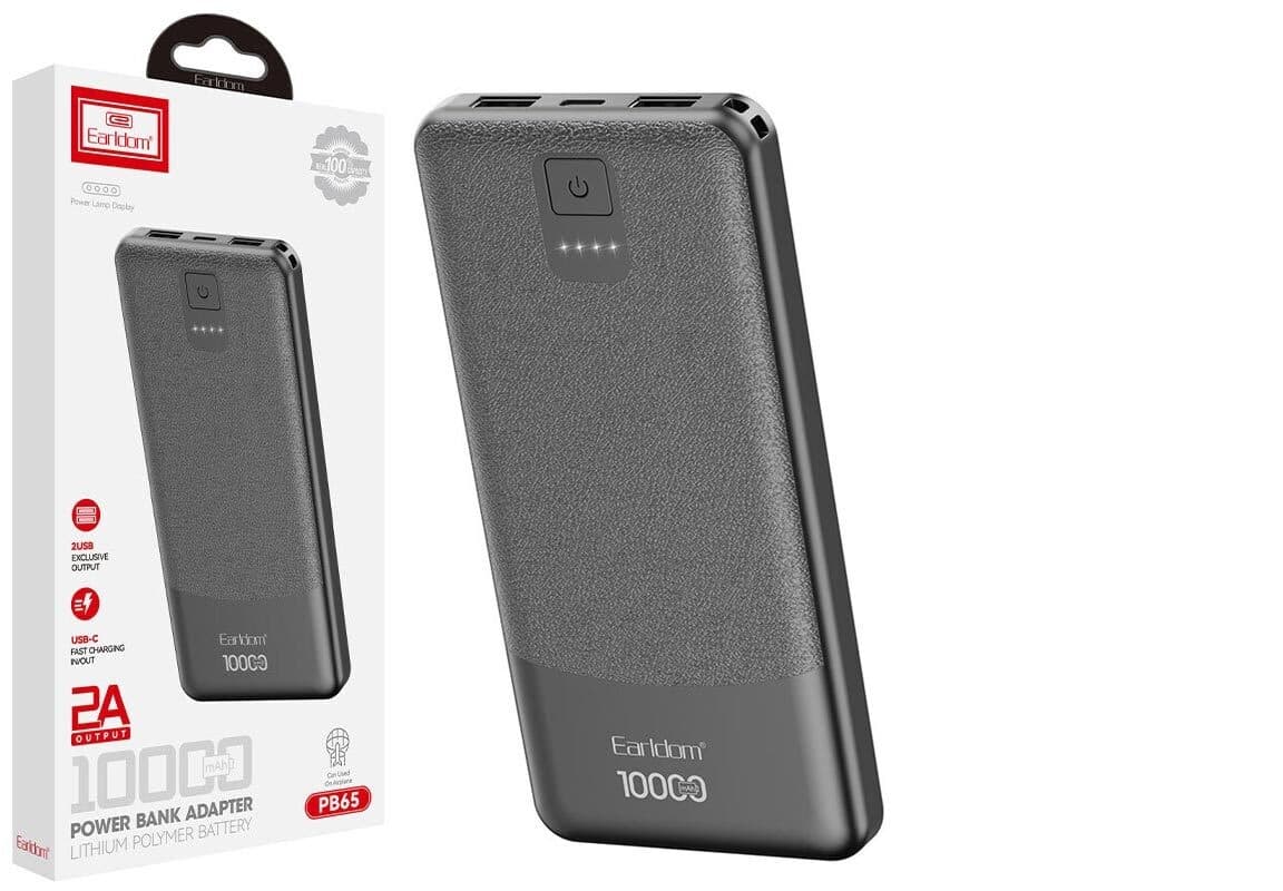 پاور بانک ارلدام ET-PB65 10W ظرفیت 10000 میلی آمپر ساعت — تصویر ۳