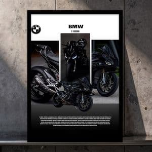 تابلو بکلیت طرح موتور سیکلت BMW S1000RR مدل B-S10813 فریم مشکی