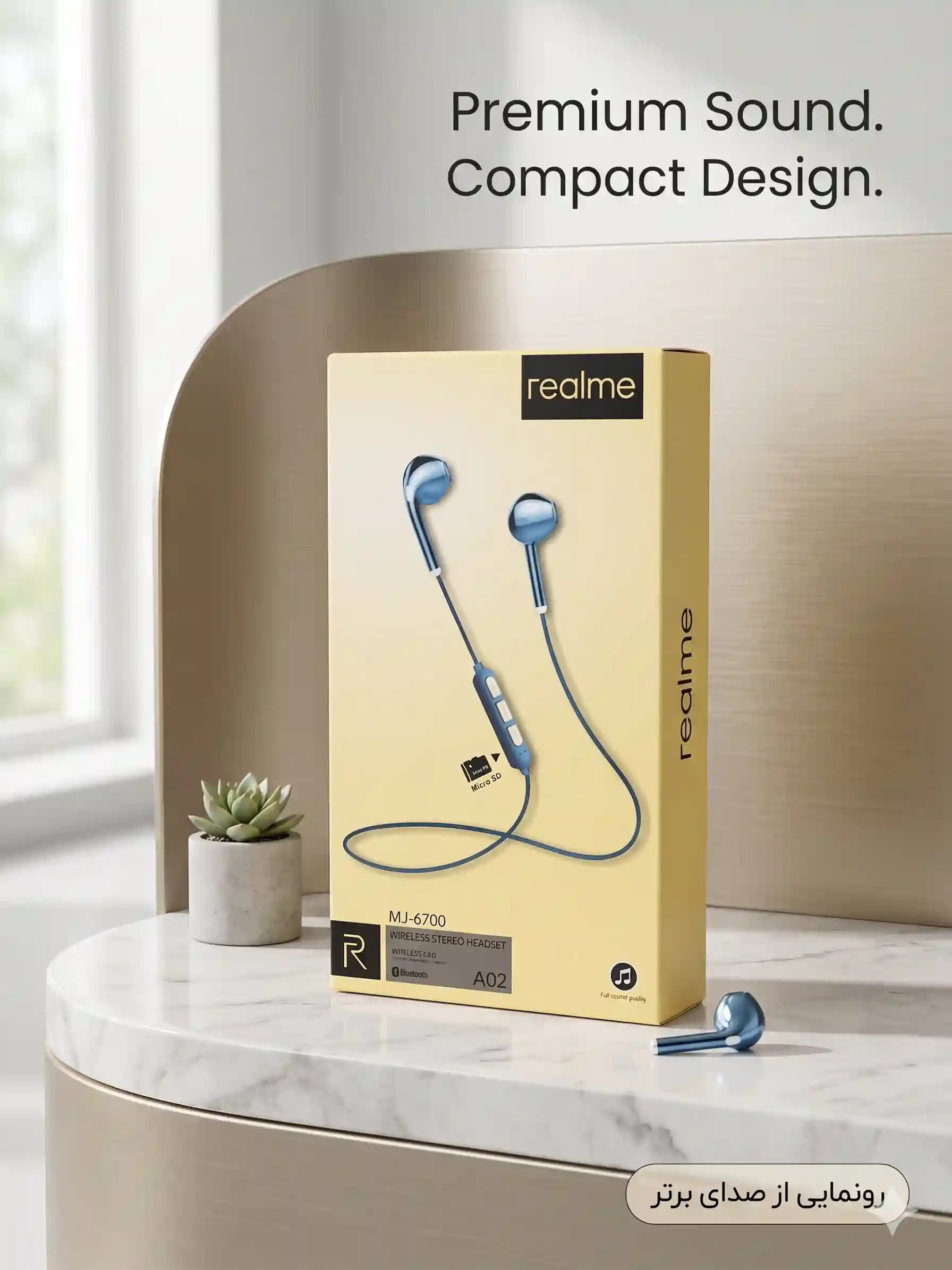 هندزفری بلوتوثی دورگردنی Realme مدل MJ-6700