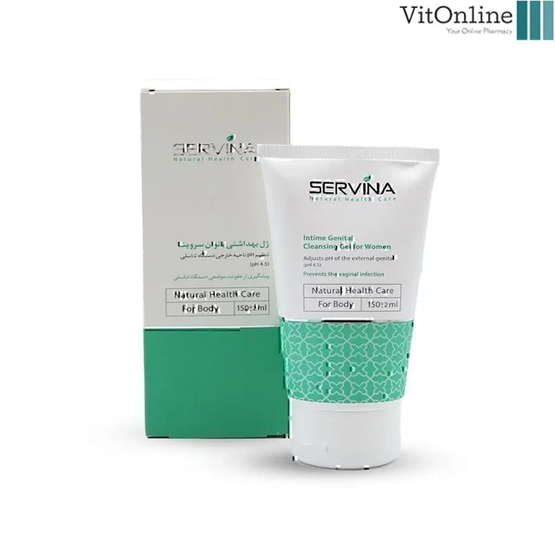 ژل بهداشتی بانوان سروینا مدل intime gel حجم 150 میل