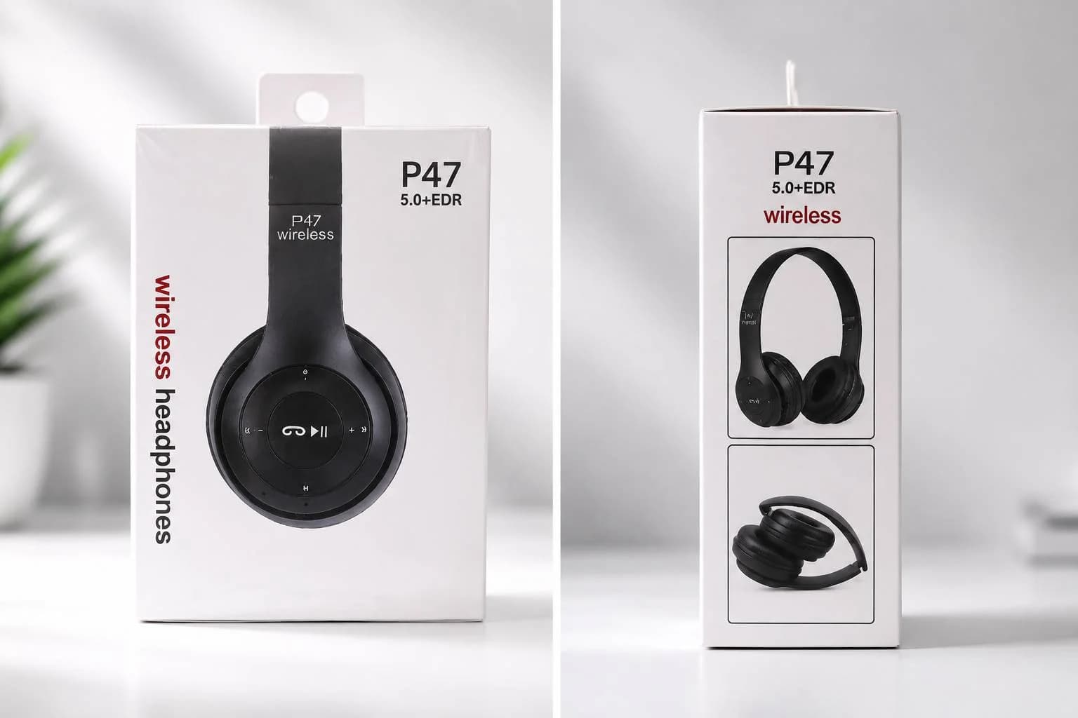 هدفون بلوتوثی ساده مدل P47 – مشکی