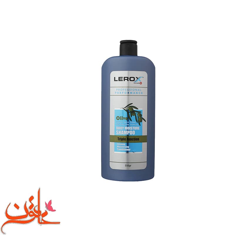 شامپو مرطوب کننده موی سر لروکس حاوی روغن زیتون حجم 550 میلی لیتر