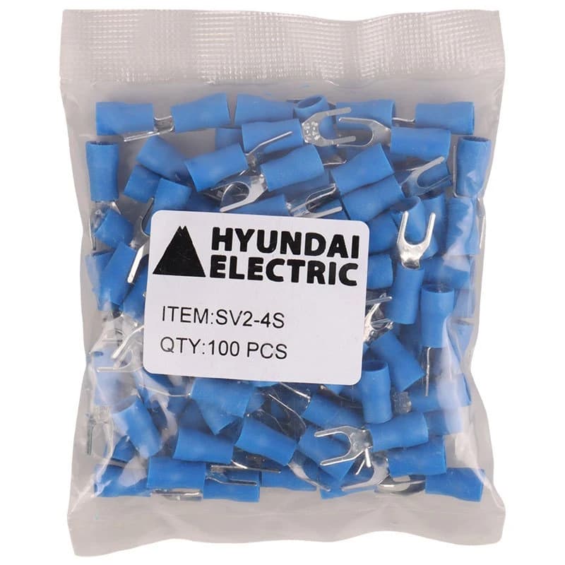 سوکت سرسیم دوشاخ Hyundai Electric SV2-4S بسته 100 عددی — تصویر ۳