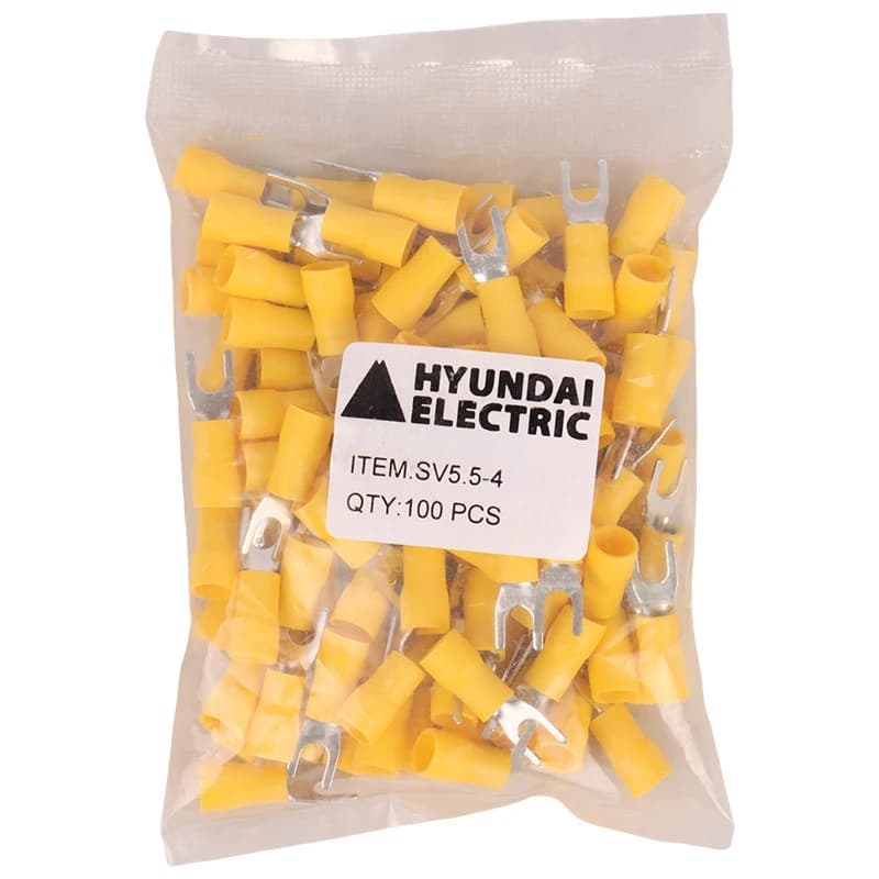 سوکت سرسیم دوشاخ Hyundai Electric SV5.5-4 بسته 100 عددی — تصویر ۳