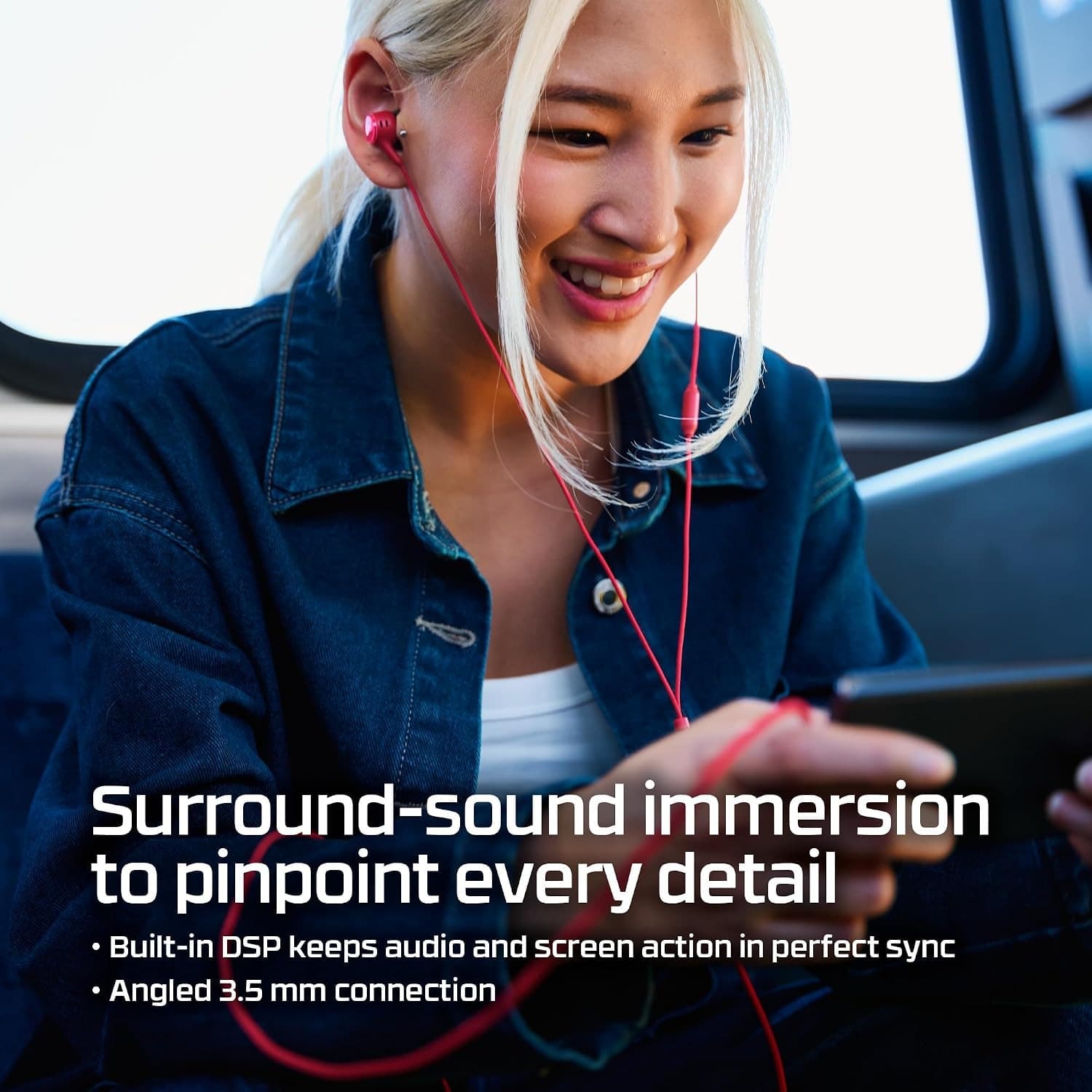 هندزفری HyperX Cloud Earbuds III S Wired Red USB-C — تصویر ۴