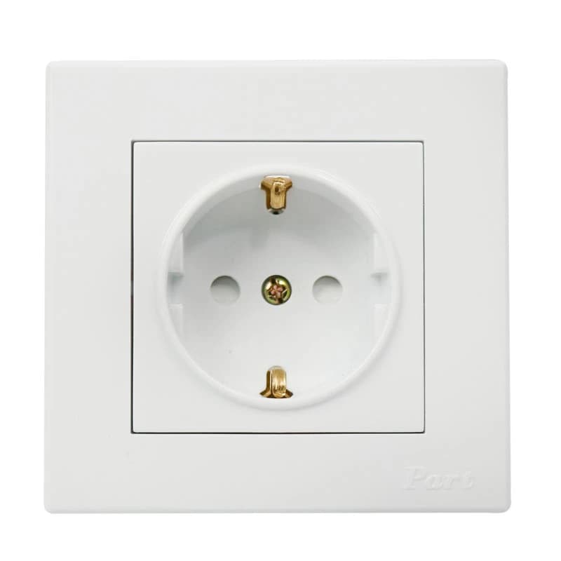 پریز محافظ دار توکار پارت الکتریک Part Electric Tabesh PE5157 ارت دار