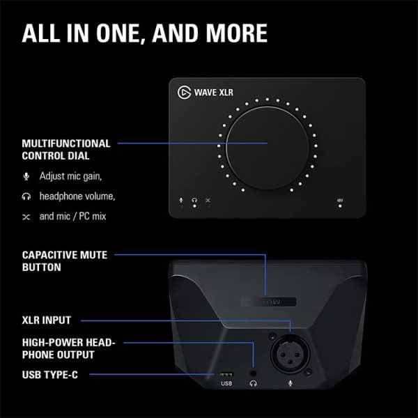 میکسر صدا و رابط میکروفون الگاتو Elgato Wave XLR — تصویر ۳