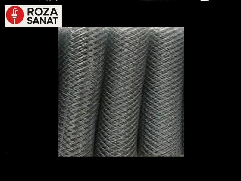 مش فولادی چشمه 8*8 mm ابعاد 176*200 متر قطر 3.6 میل