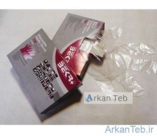دستکش نایلونی 110 گرمی غیر استریل سایز متوسط برند بکر (ارسال از اصفهان)