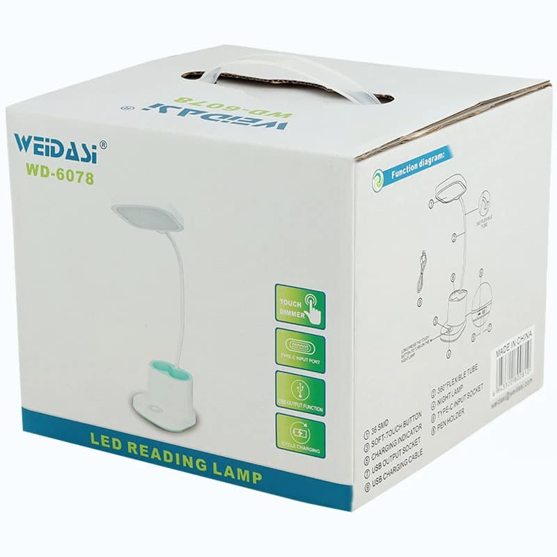چراغ مطالعه شارژی ویداسی Weidasi WD-6078 — تصویر ۲