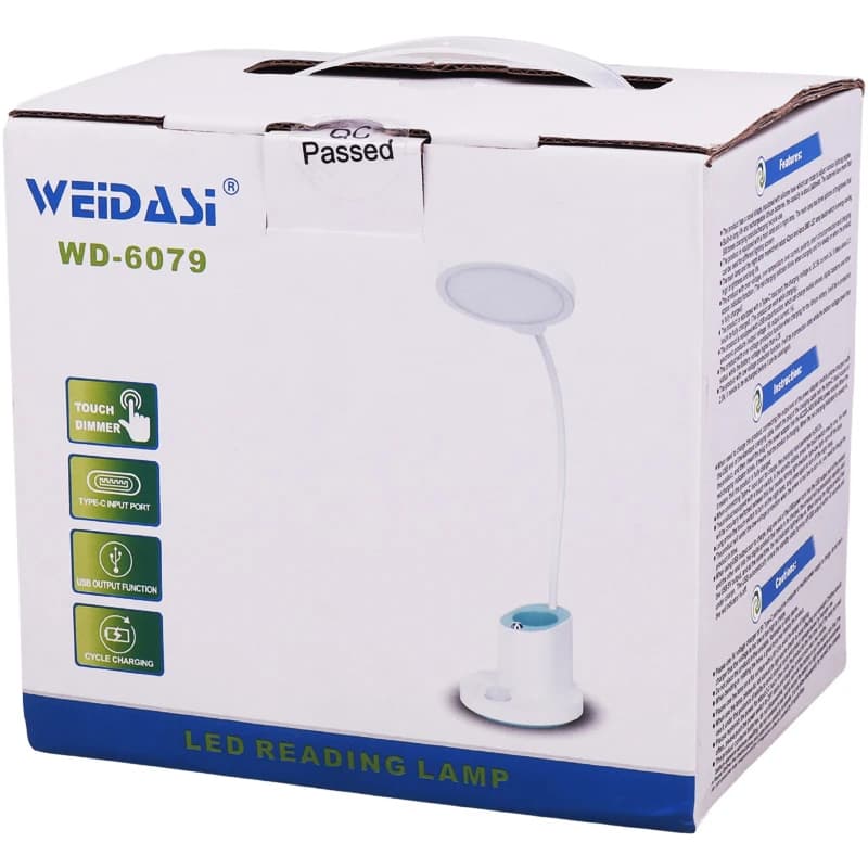 چراغ مطالعه شارژی ویداسی Weidasi WD-6079 — تصویر ۲
