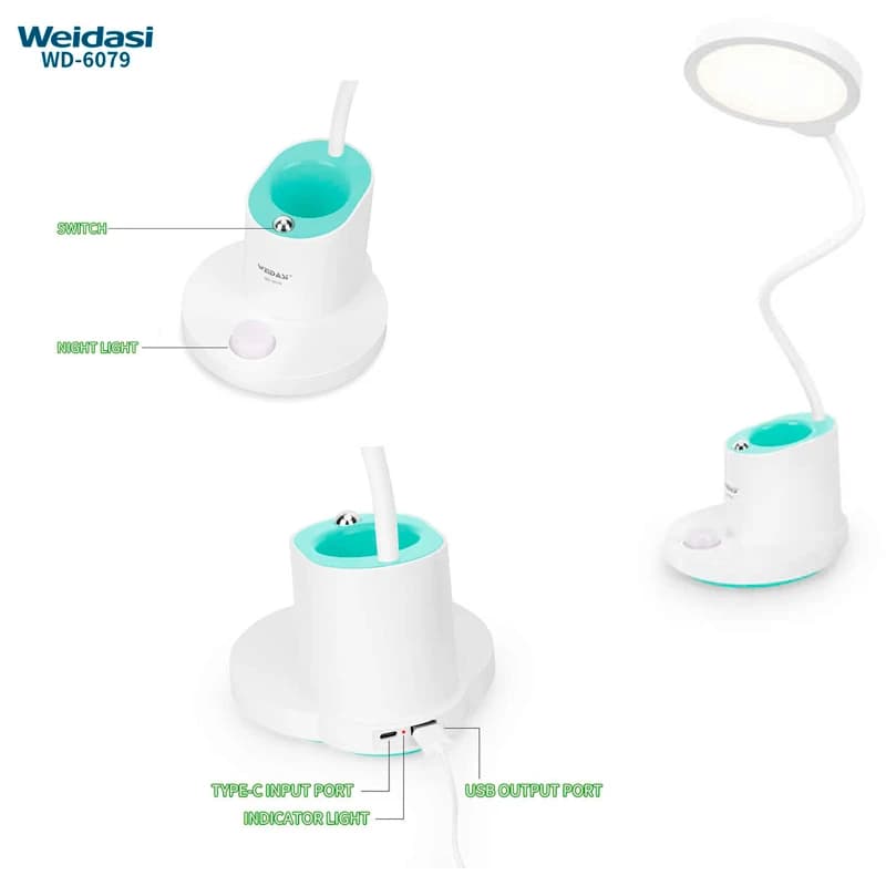 چراغ مطالعه شارژی ویداسی Weidasi WD-6079 — تصویر ۸