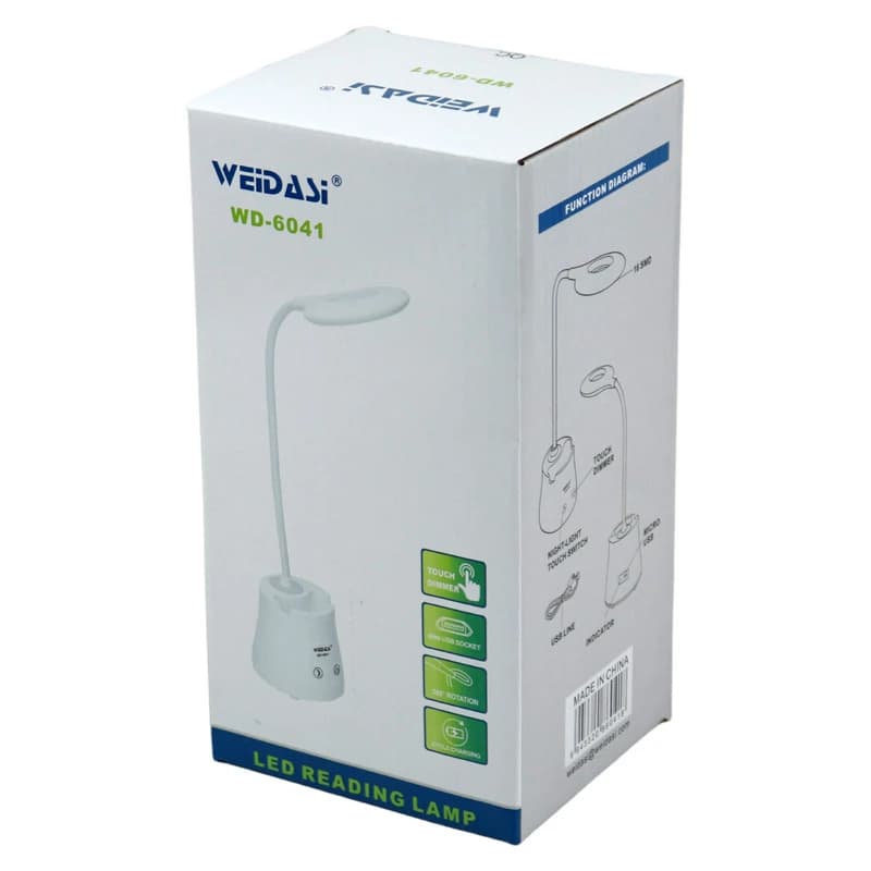 چراغ مطالعه شارژی ویداسی Weidasi WD-6041 — تصویر ۲