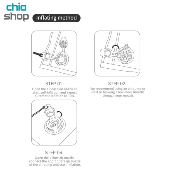 زیرانداز بادی کیسه خواب نیچرهایک مدل CNK2550WS025 — تصویر ۶