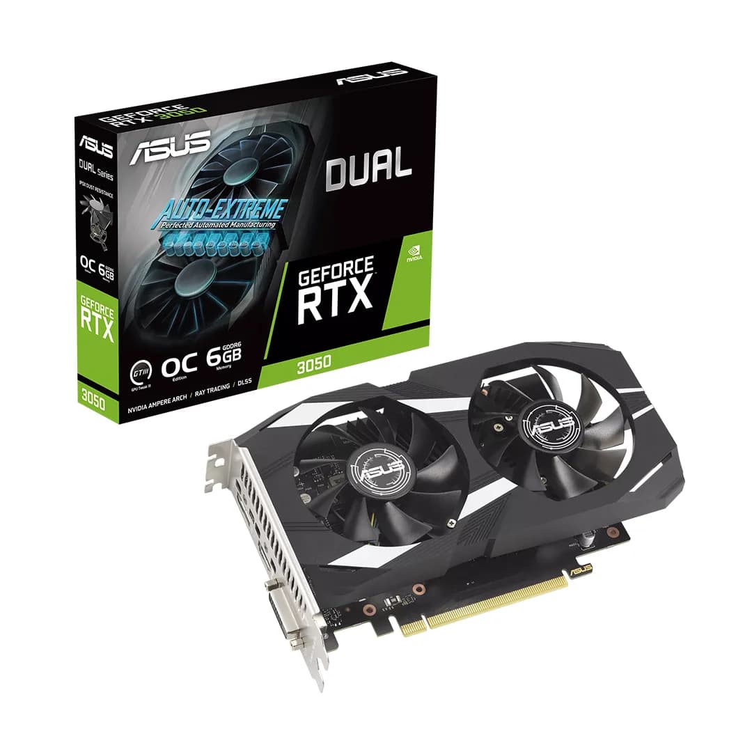 کارت گرافیک ایسوس Asus Dual Geforce RTX 3050 OC 6GB